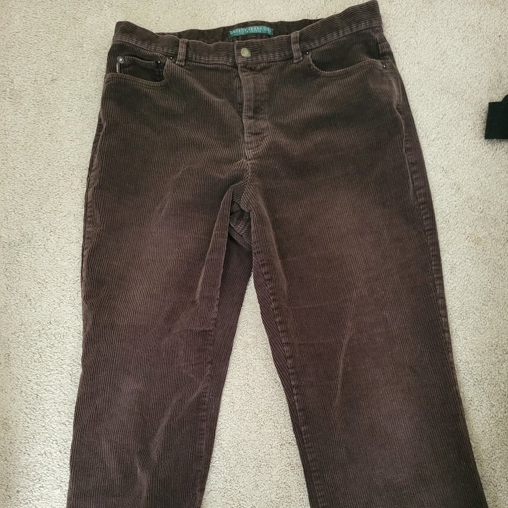 Ralph Lauren Brown Corduroy Pants Size 14